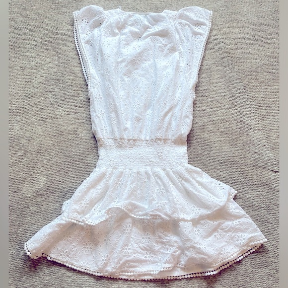 Melissa Odabash Keri Cover-Up Eyelet Mini Dress White Small - Picture 6 of 6